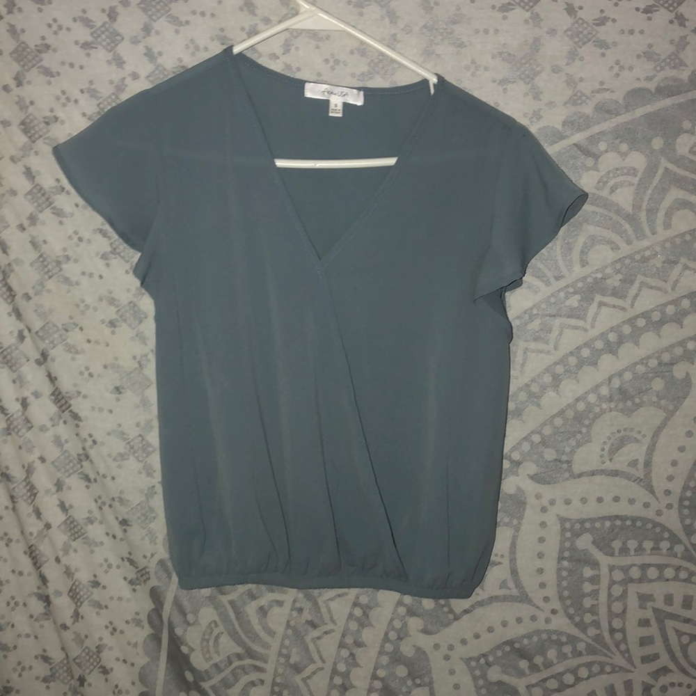 A blue blouse